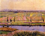 Gustave Caillebotte Paintings - The Gennevilliers Plain Seen from the Slopes of Argenteuil by Gustave Caillebotte